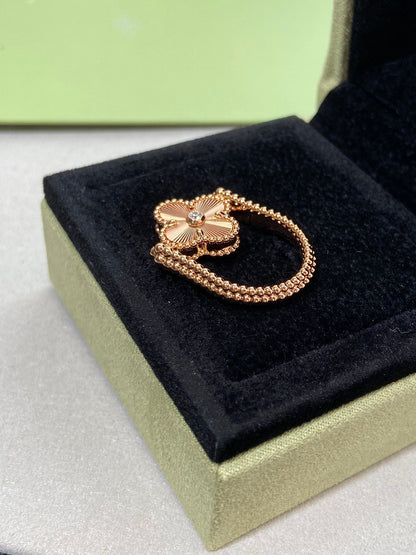 [Glimmer]CLOVER RIVERSIBLE Glimmer GOLD RING