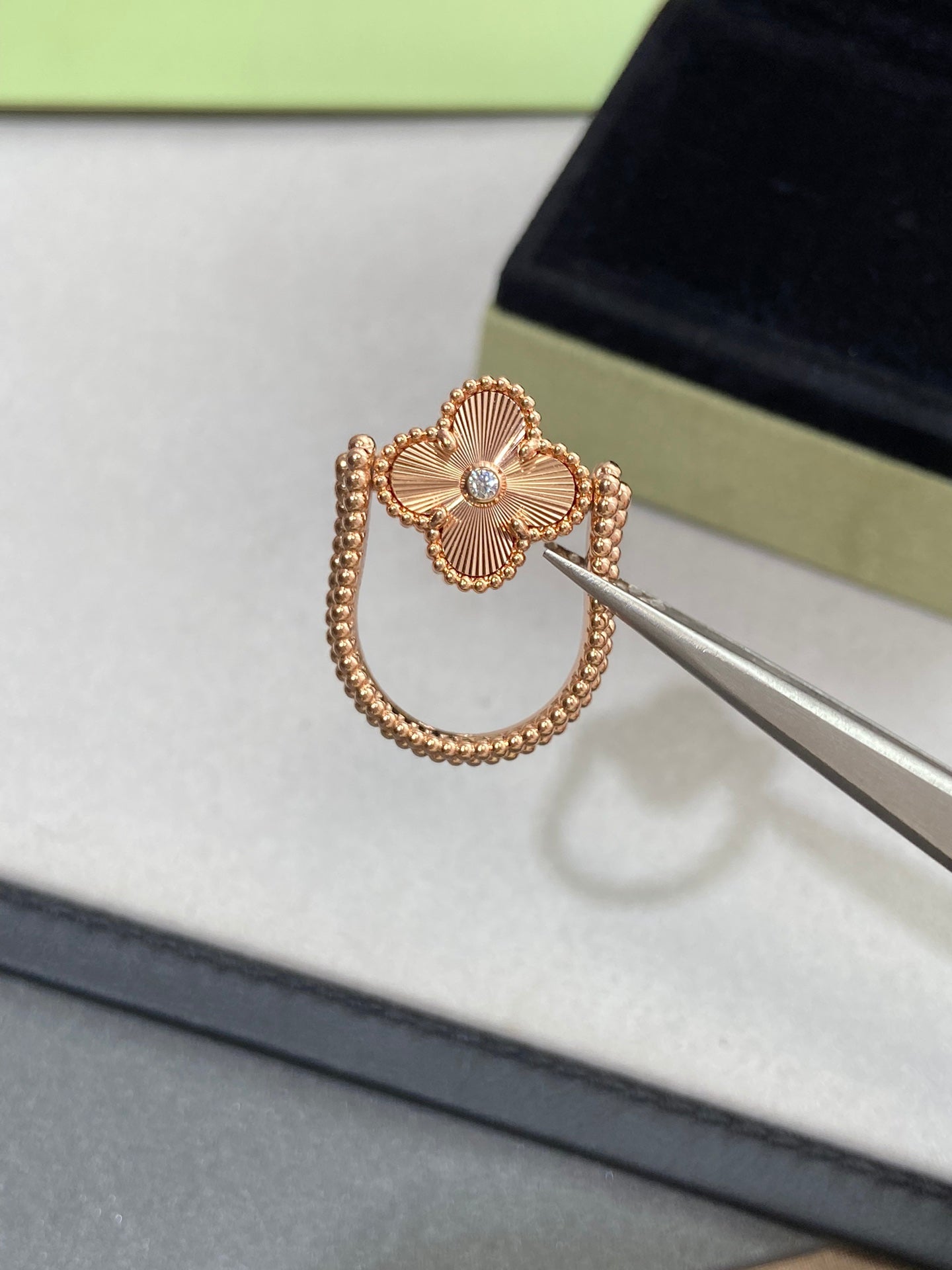 [Glimmer]CLOVER RIVERSIBLE Glimmer GOLD RING