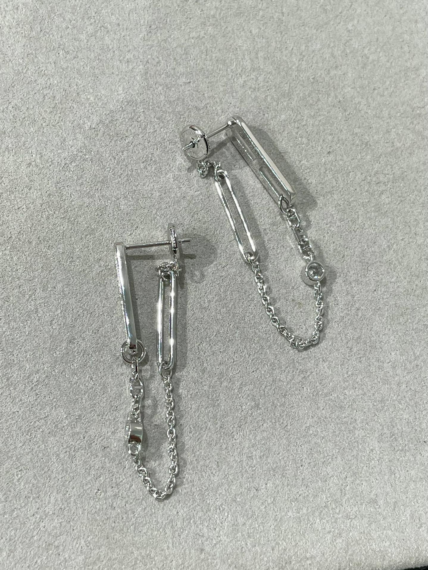 [Glimmer]CHAINE CHAOS DIAMOND DROP EARRINGS