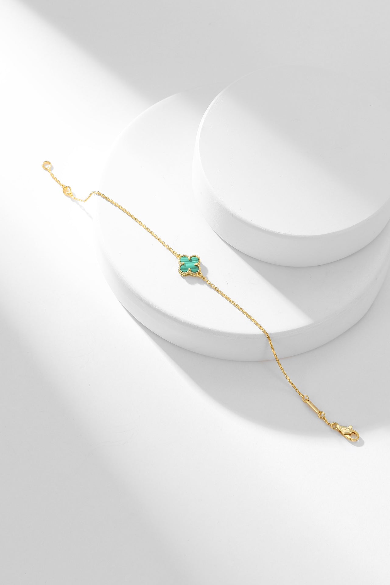 [Glimmer]CLOVER BRACELET MALACHITE 1 MOTIF