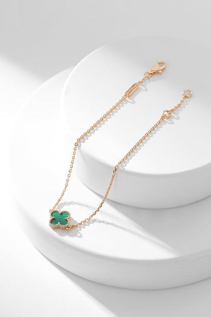 [Glimmer]CLOVER BRACELET MALACHITE 1 MOTIF