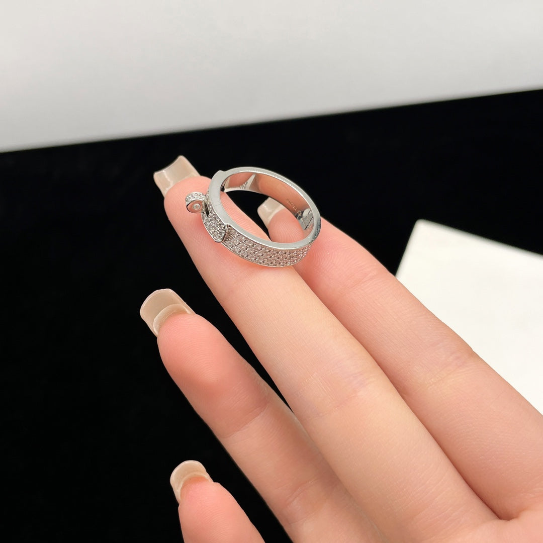[Glimmer]KELLY SILVER DIAMOND RING