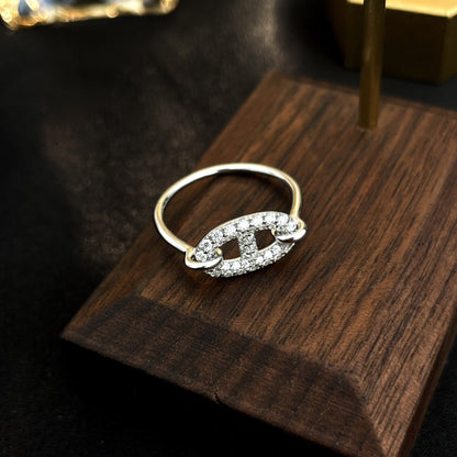 [Glimmer]RONDE SMALL SILVER DIAMOND RING