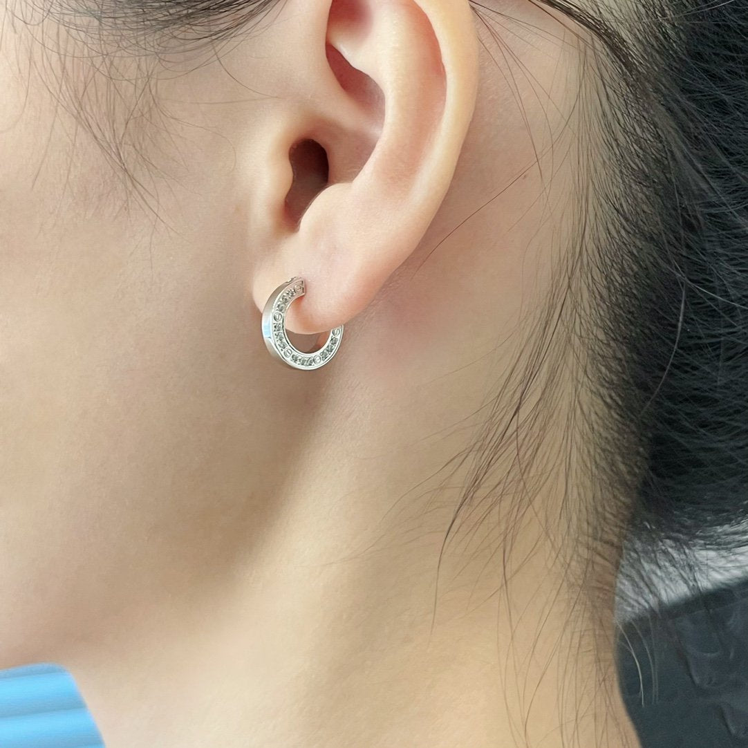 [Glimmer]LOVE DIAMOND EARRINGS