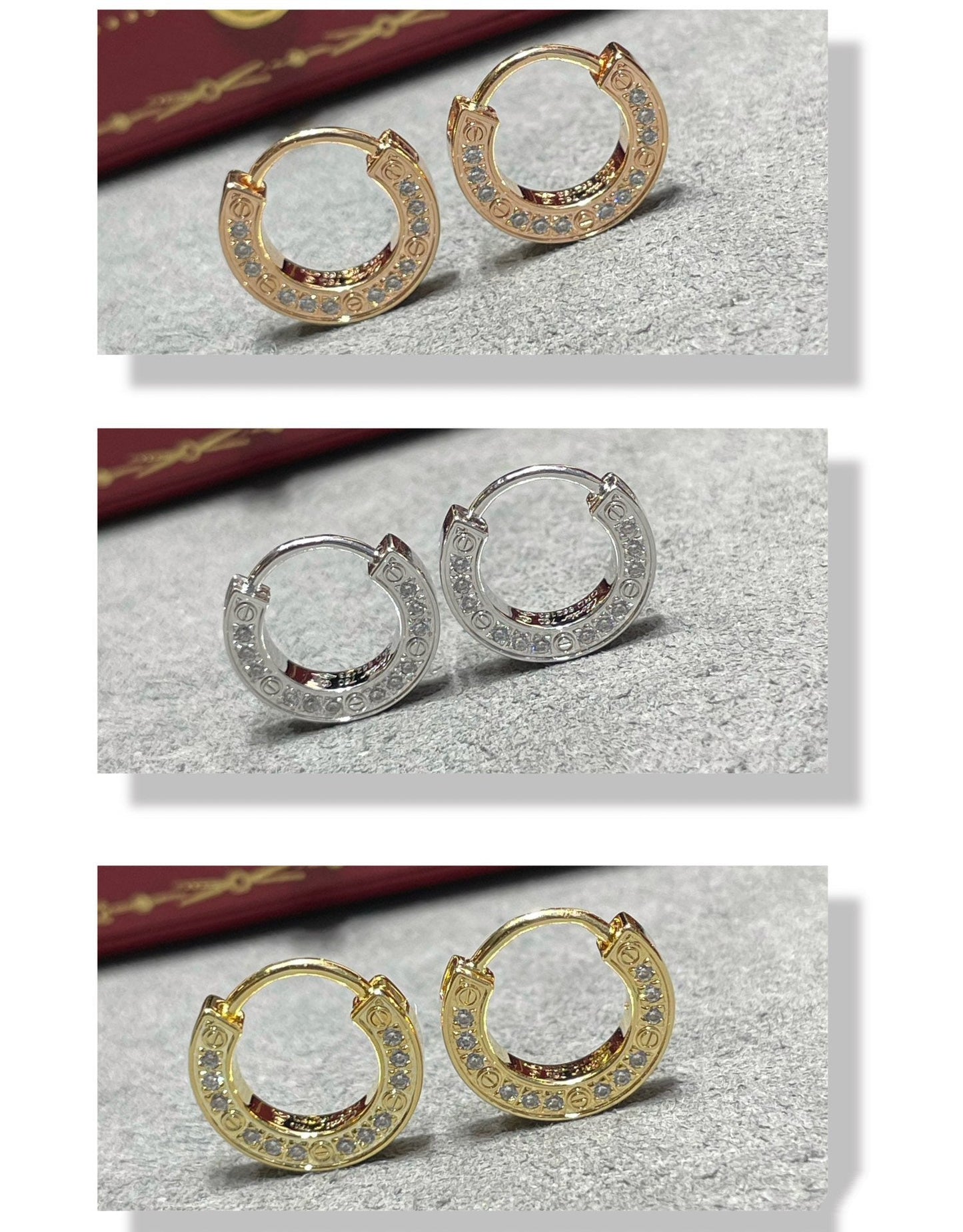 [Glimmer]LOVE DIAMOND EARRINGS