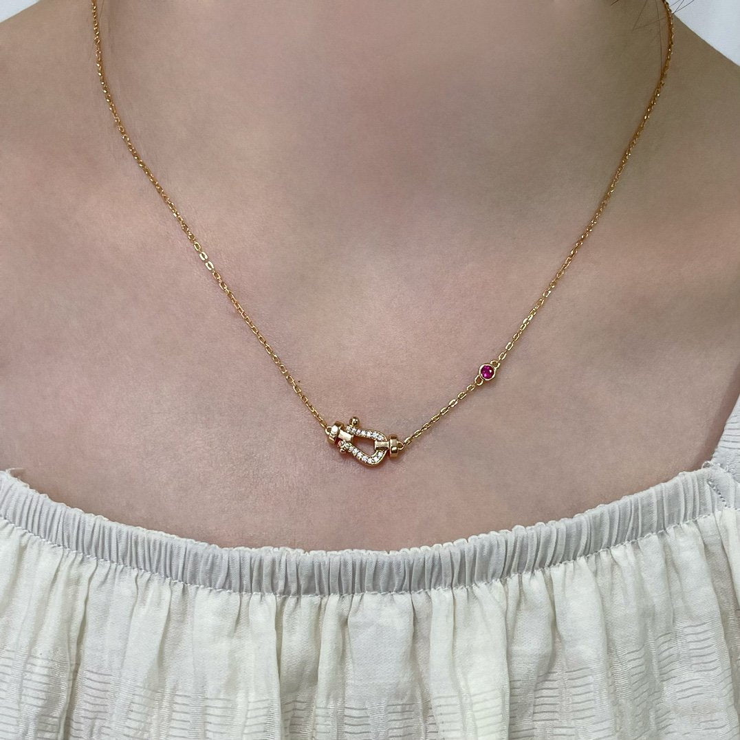 [Glimmer]FORCE 10 DIAMOND PINK GOLD NECKLACE