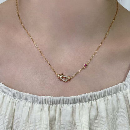 [Glimmer]FORCE 10 DIAMOND PINK GOLD NECKLACE