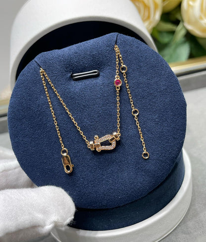 [Glimmer]FORCE 10 DIAMOND PINK GOLD NECKLACE