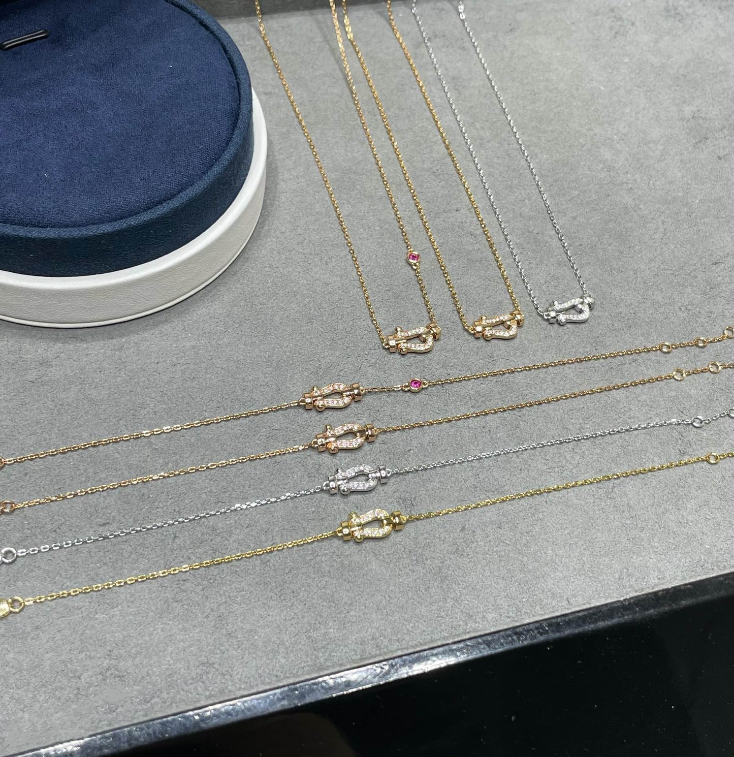 [Glimmer]FORCE 10 DIAMOND PINK GOLD NECKLACE