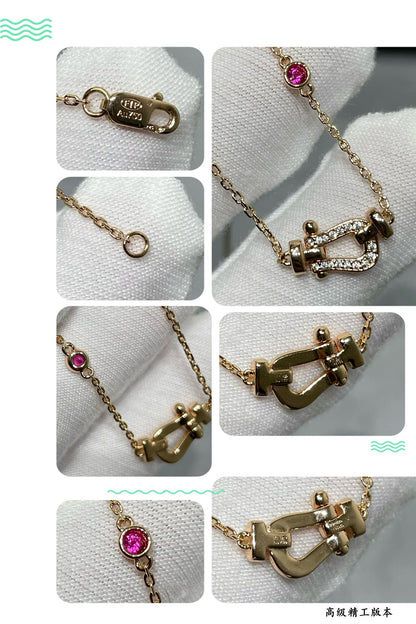 [Glimmer]FORCE 10 DIAMOND PINK GOLD NECKLACE