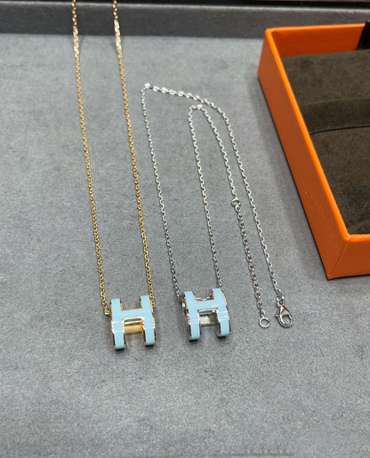 [Glimmer]POP H SKY BLUE NECKLACE