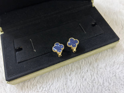 [Glimmer]CLOVER PIETERSITE MEDIUM STUD EARRINGS