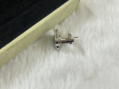 [Glimmer]CLOVER PIETERSITE MEDIUM STUD EARRINGS