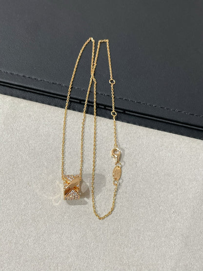 [Glimmer]LIENS EVIDENCE DIAMOND PAVED NECKLACE
