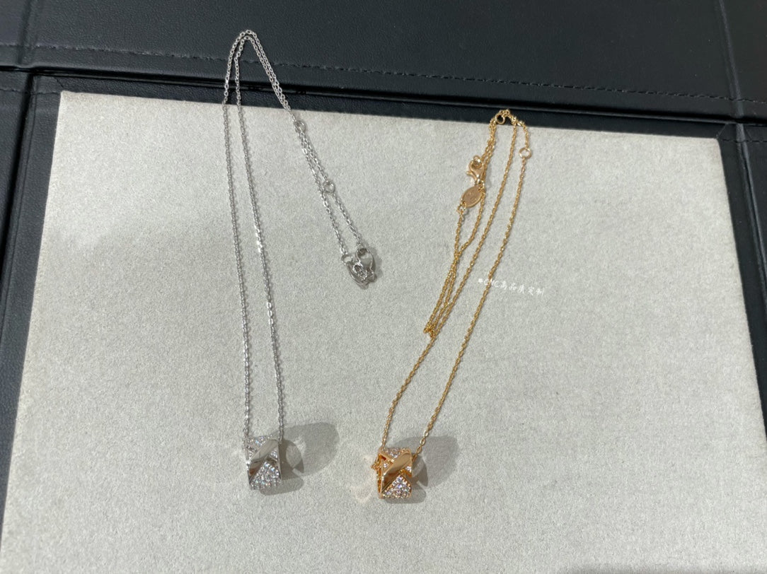 [Glimmer]LIENS EVIDENCE DIAMOND PAVED NECKLACE
