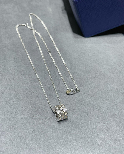 [Glimmer]BEE LOVE DIAMOND PAVED 3 ROW NECKLACE