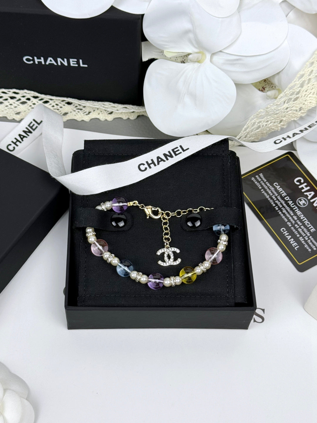 [Glimmer]Colorful Transparent Resin Bracelet