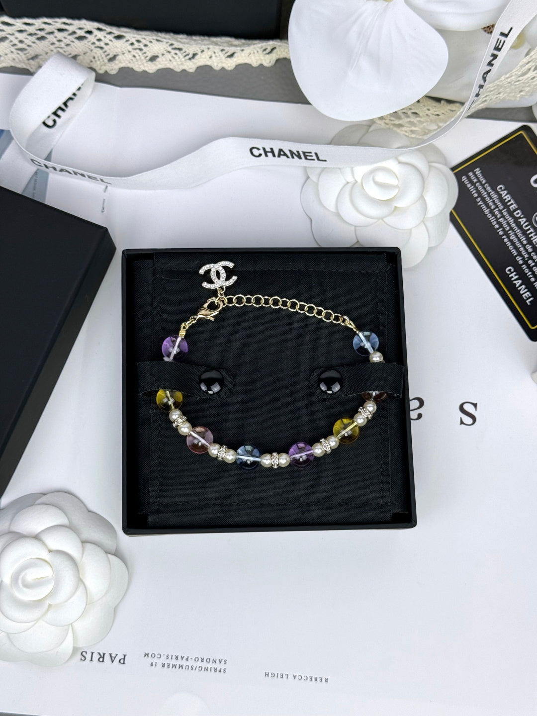 [Glimmer]Colorful Transparent Resin Bracelet