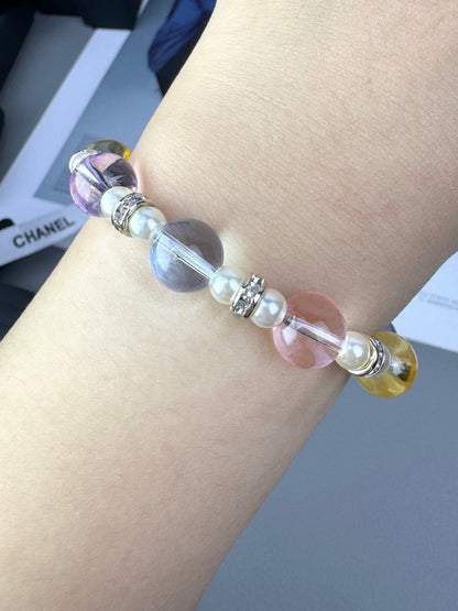 [Glimmer]Colorful Transparent Resin Bracelet