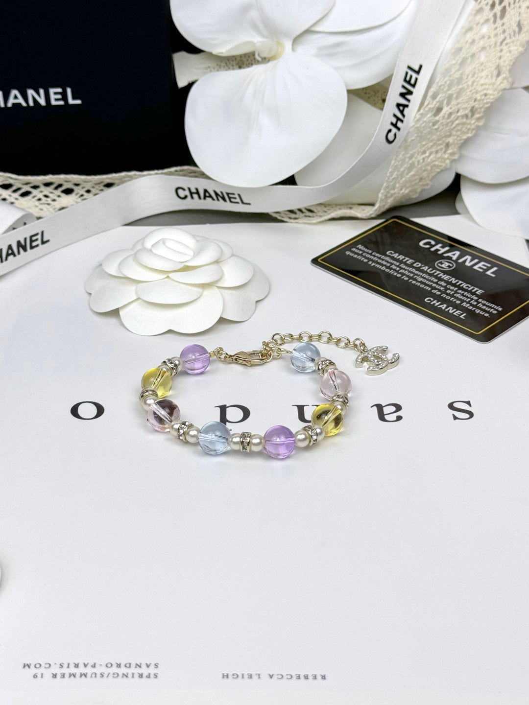 [Glimmer]Colorful Transparent Resin Bracelet