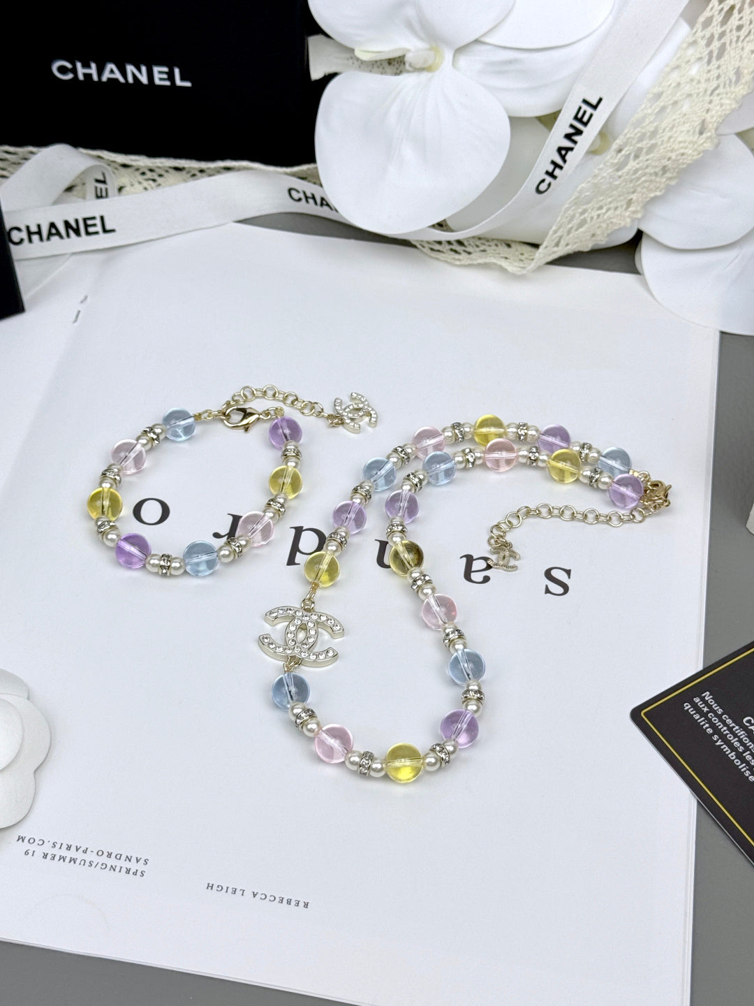 [Glimmer]Colorful Transparent Resin Bracelet