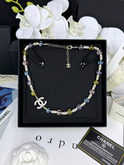 [Glimmer]26C New Spring Collection Colorful Transparent Resin Necklace
