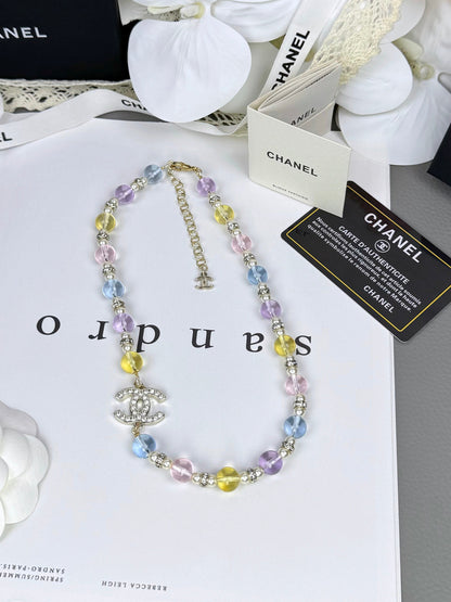 [Glimmer]26C New Spring Collection Colorful Transparent Resin Necklace