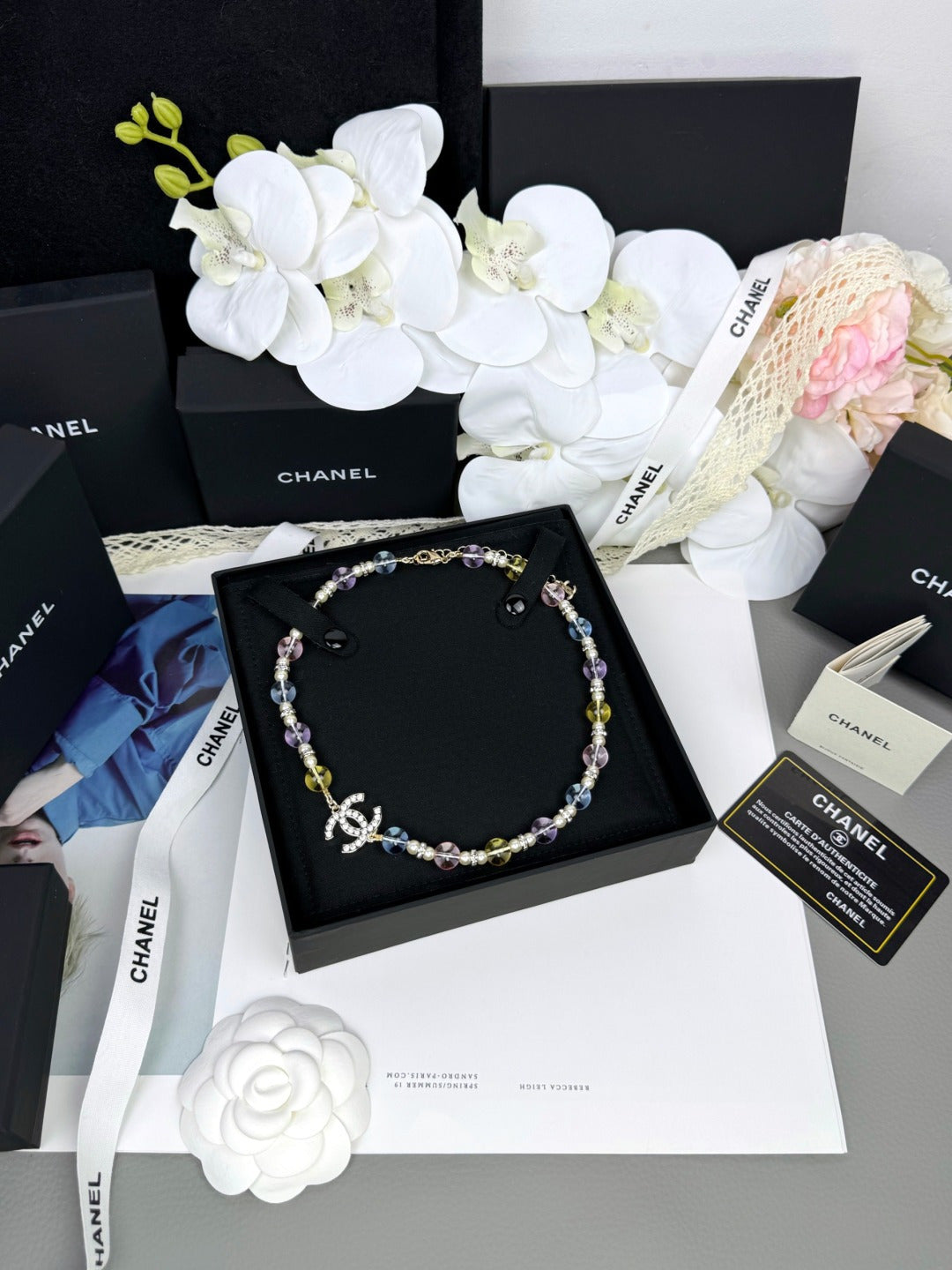 [Glimmer]26C New Spring Collection Colorful Transparent Resin Necklace