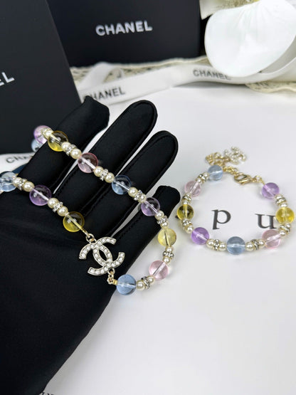 [Glimmer]26C New Spring Collection Colorful Transparent Resin Necklace