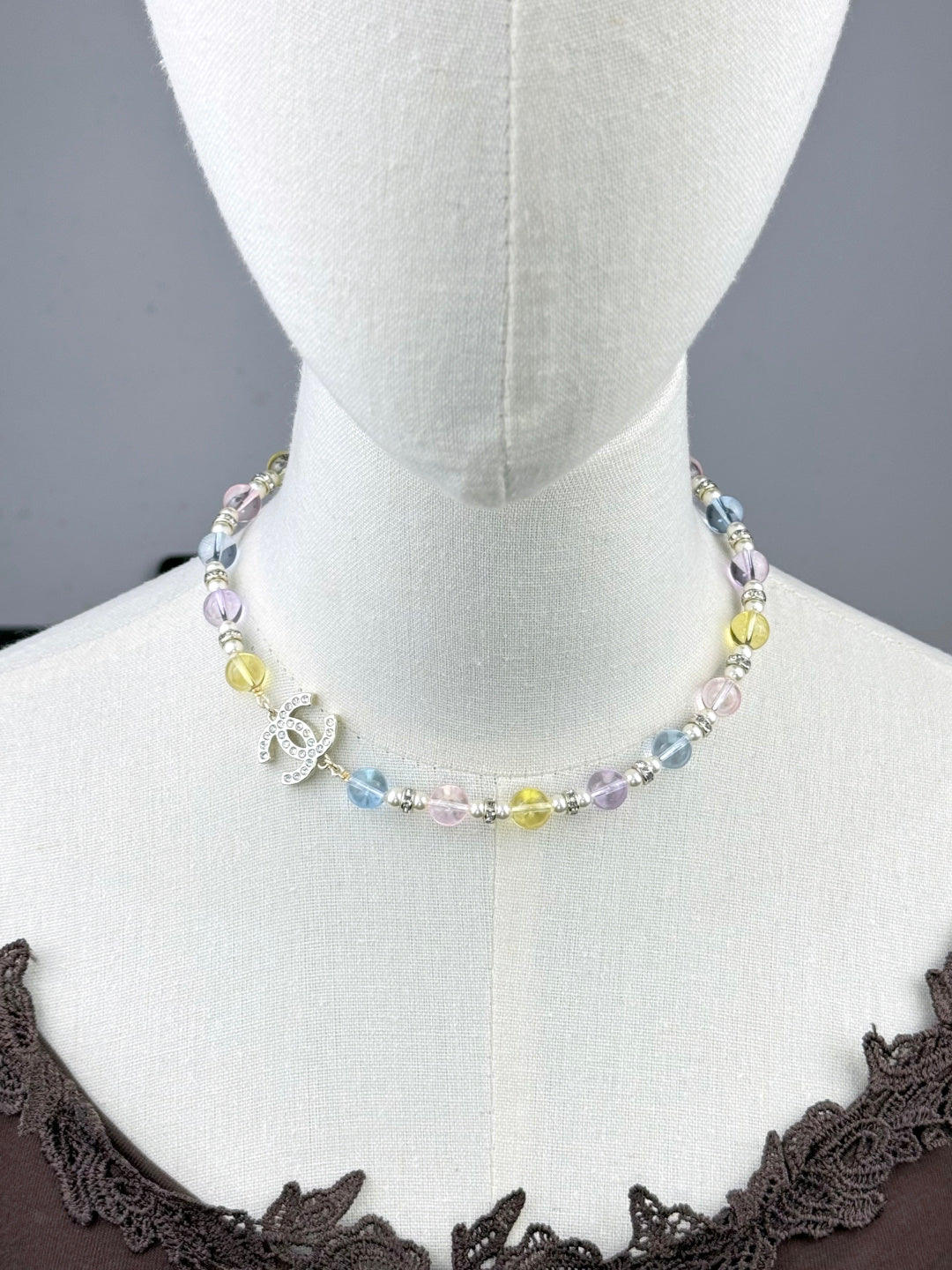 [Glimmer]26C New Spring Collection Colorful Transparent Resin Necklace