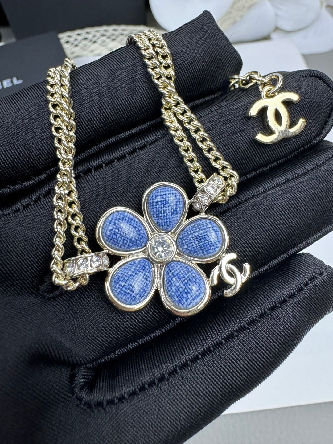 [Glimmer]VOLTE New Blue Floral Double-Layer Bracelet