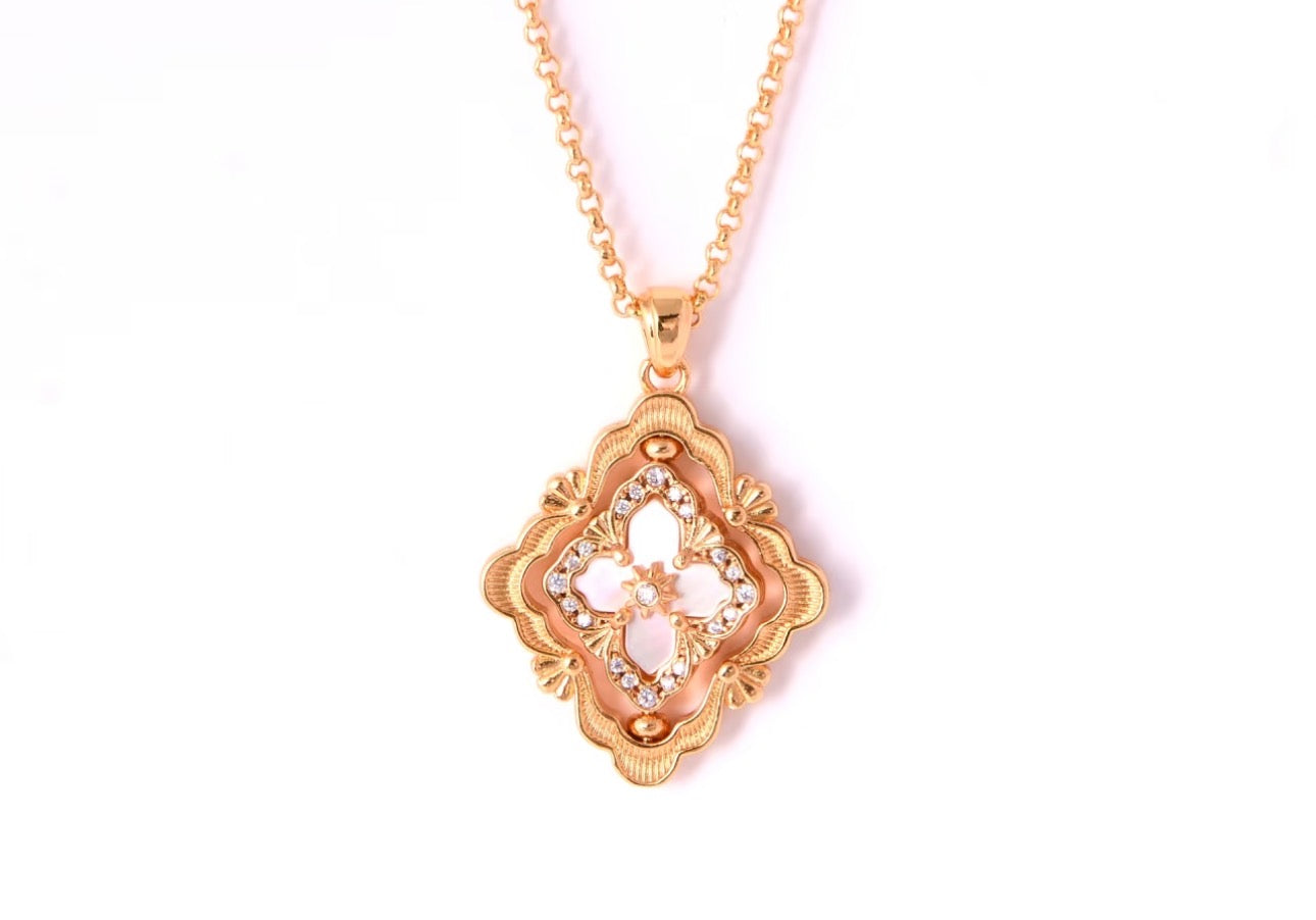 [Glimmer] B.C.L ENAMEL ROTATING SINGLE-DIAMOND NECKLACE£¨Various colors£©
