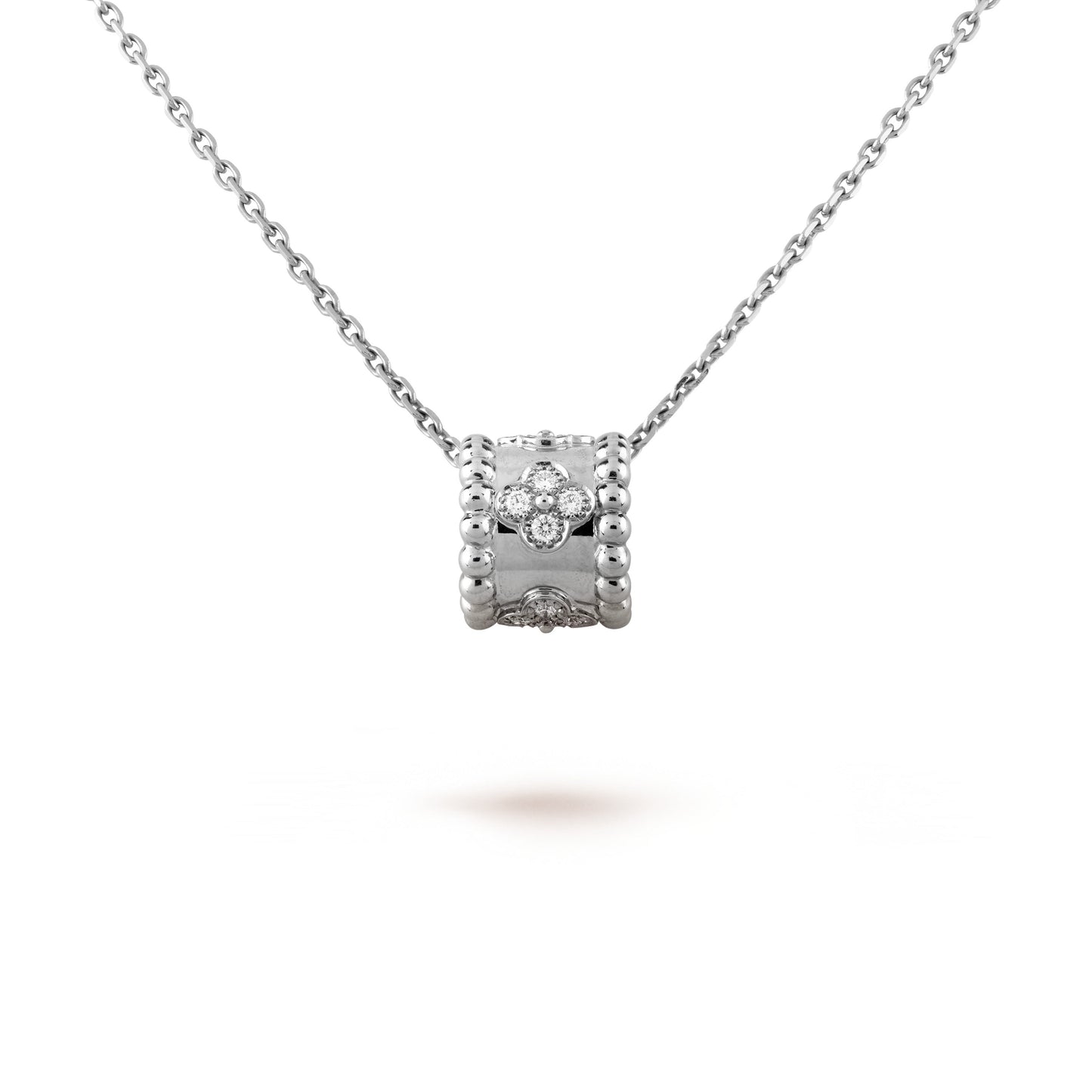 [Glimmer]PERLEE PEDANT SIVLER DIAMOND NECKLACE