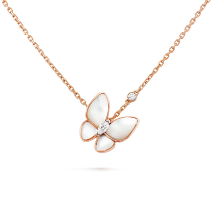 [Glimmer]BUTTERFLY MOP DIAMOND NECKLACE