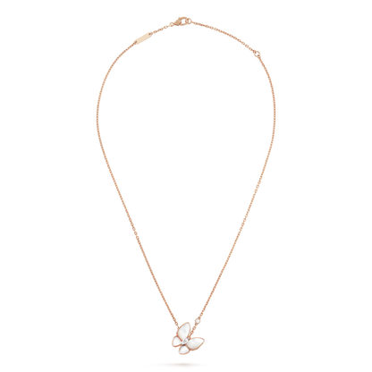 [Glimmer]BUTTERFLY MOP DIAMOND NECKLACE