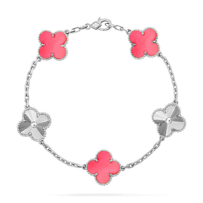 [Glimmer] CLOVER 5 MOTIFS ピンクMOPブレスレットコレクション