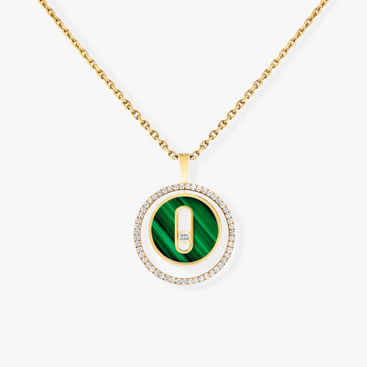 [Glimmer]Demo MOVE 1 DIAMOND MALACHITE GOLD DIAMOND NECKLACE