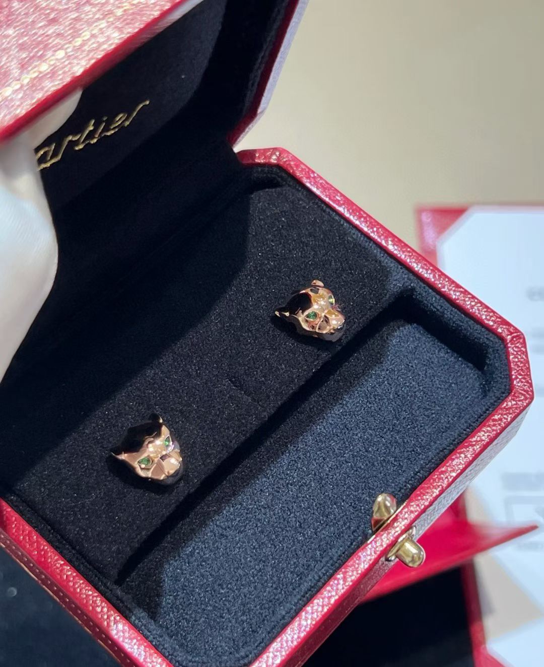 [?Glimmer]CHRRTAH-PRINT STUD EARRINGS, THREE COLORS