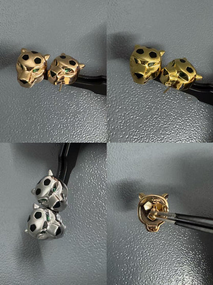 [?Glimmer]CHRRTAH-PRINT STUD EARRINGS, THREE COLORS