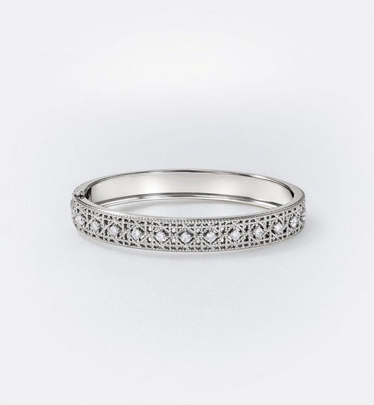 [?Glimmer]2026 WOVEN-PATTERN BRACELET SET WITH FULL DIAMOND INLAY THREE-COLORS