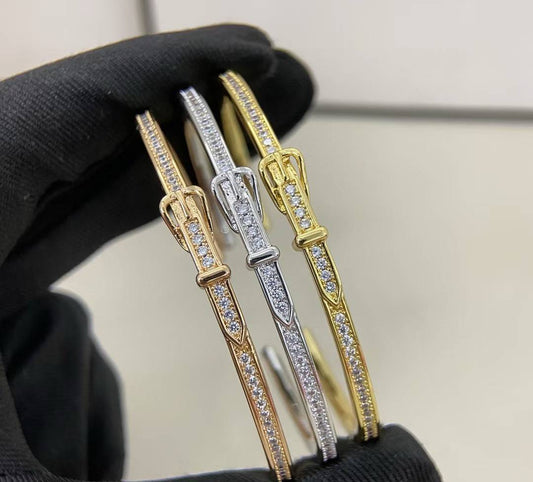 [?Glimmer]DIAMOND-ENCRUSTED BRACELET THREE COLORS