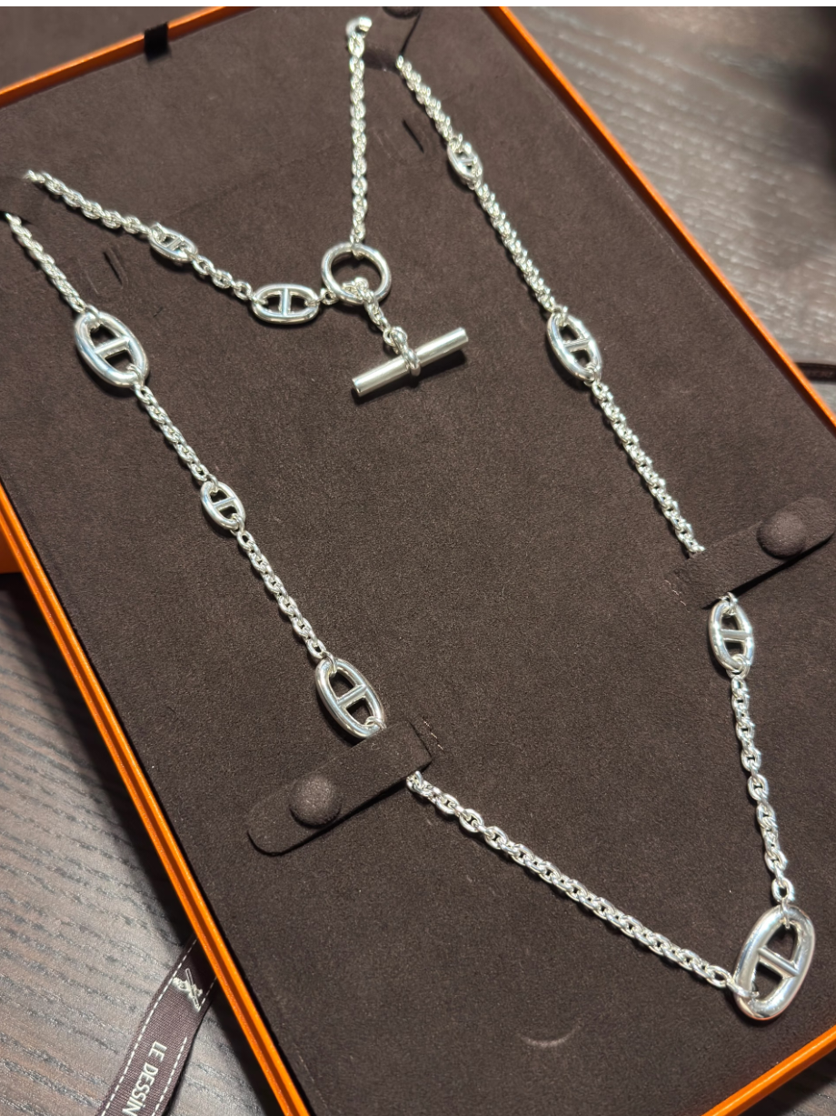 [Glimmer]Classic Silver Sweater Chain