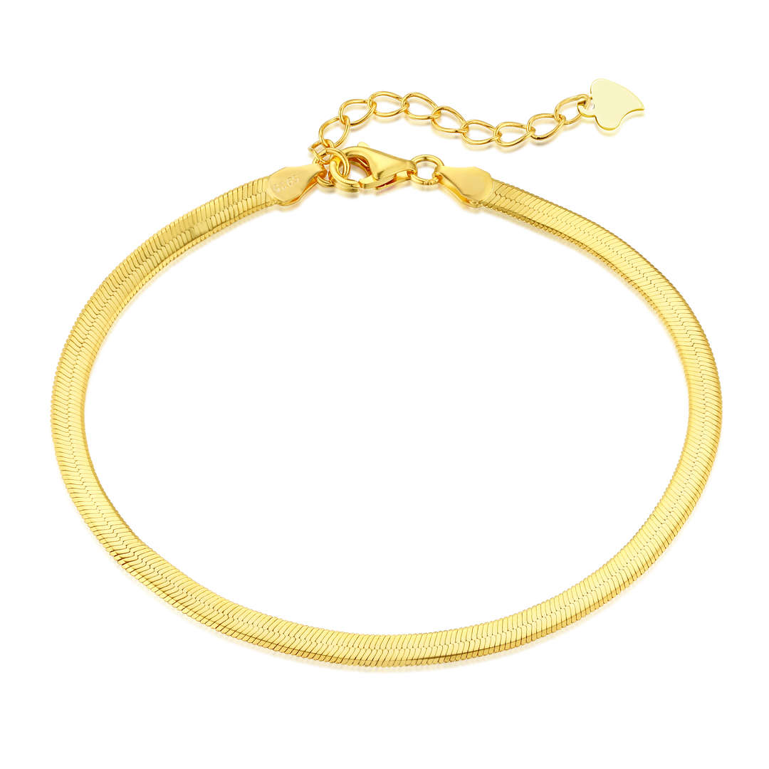 [Glimmer Jewelry]Flat Snake Bone Chain Blade Necklace