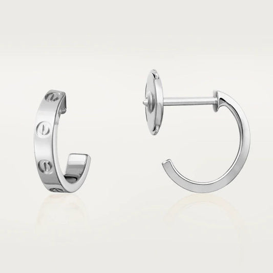 [Glimmer]LOVE EARRINGS 2.65MM SILVER