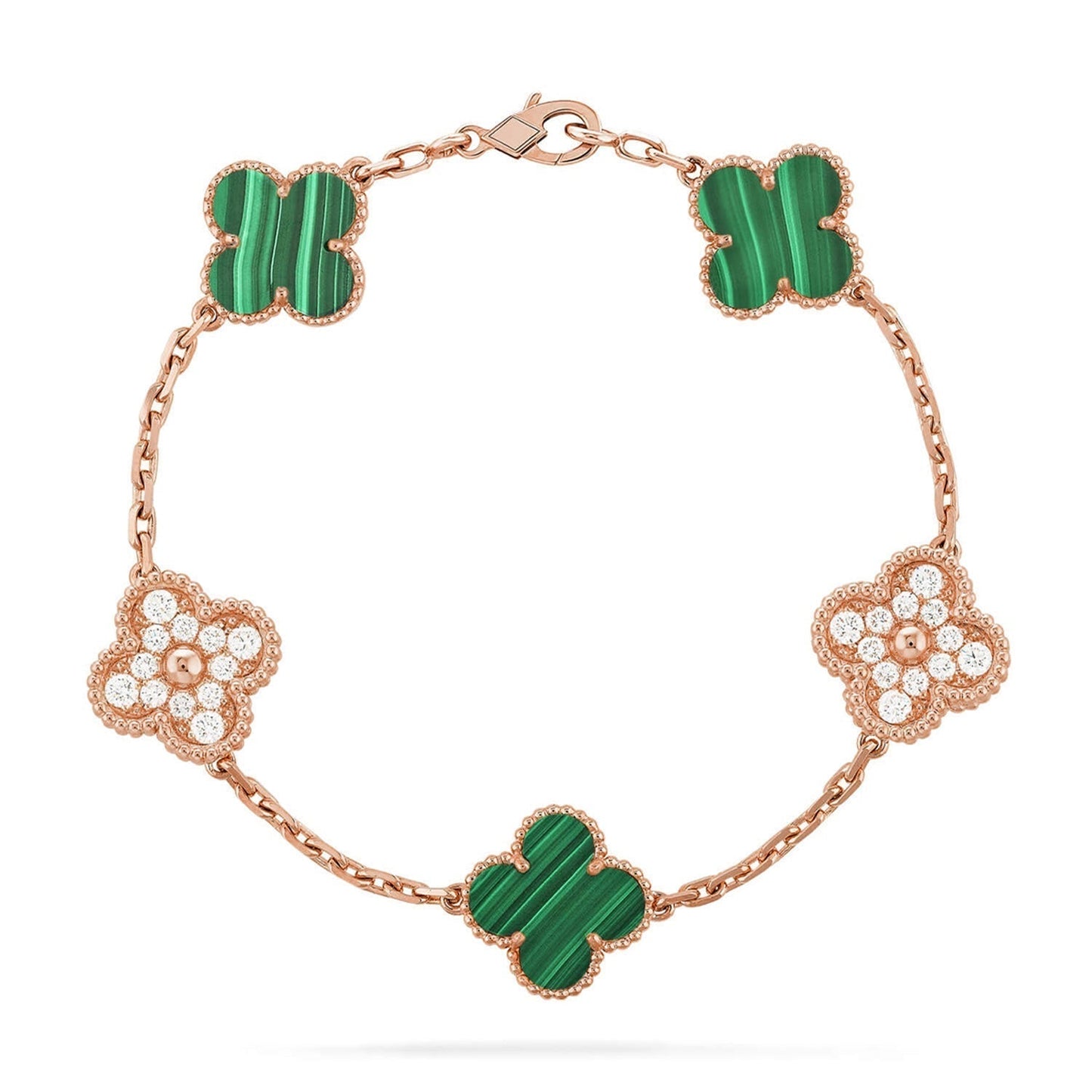 [Glimmer] CLOVER 5 MOTIF MALACHITE ブレスレット コレクション