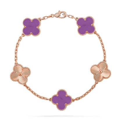 [Glimmer] CLOVER 5 MOTIF VIOLET BRACELET COLLECTION
