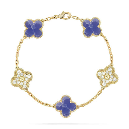 [Glimmer]CLOVER 5 MOTIF BLUE VEINS BRACELET COLLECTION