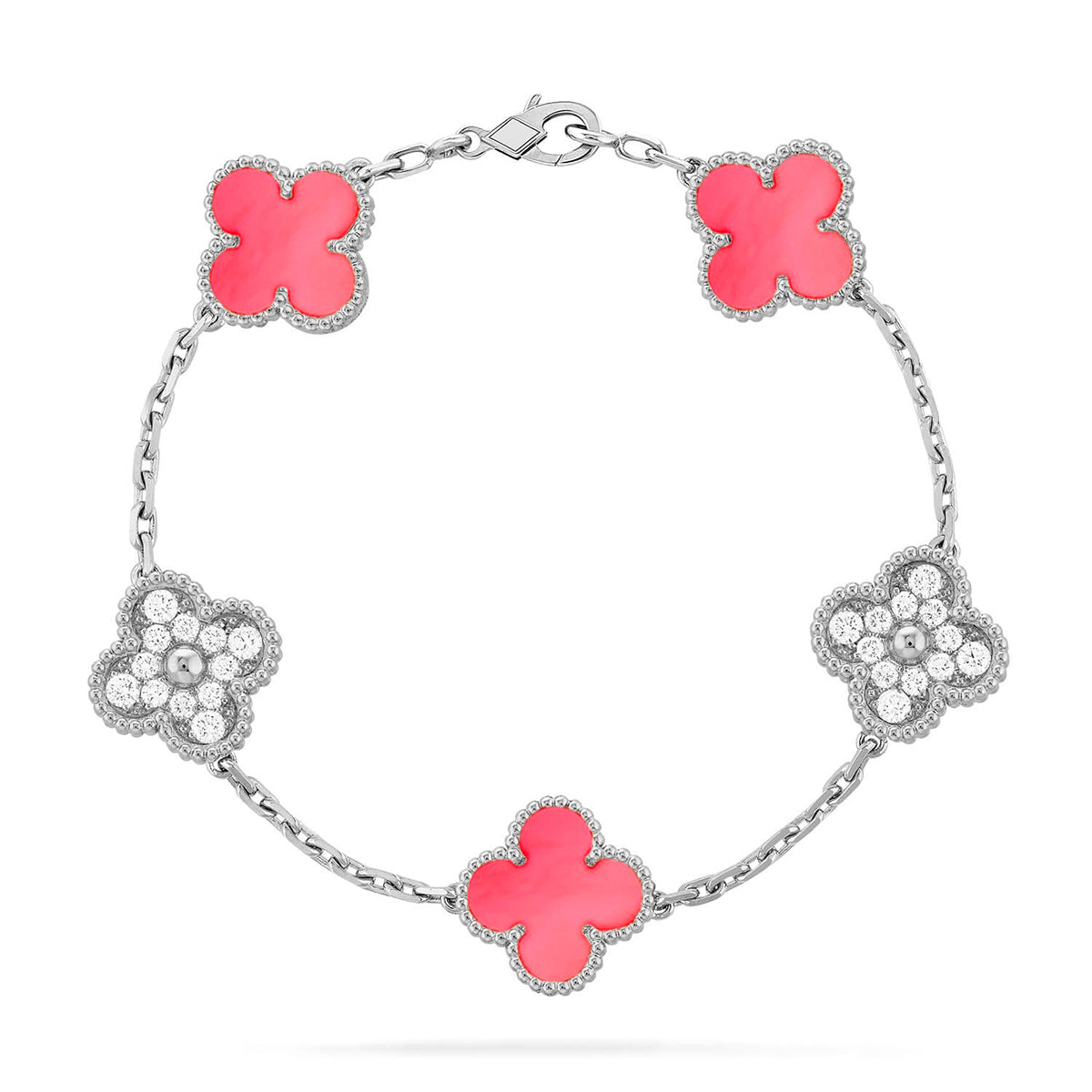 [Glimmer] CLOVER 5 MOTIFS ピンクMOPブレスレットコレクション