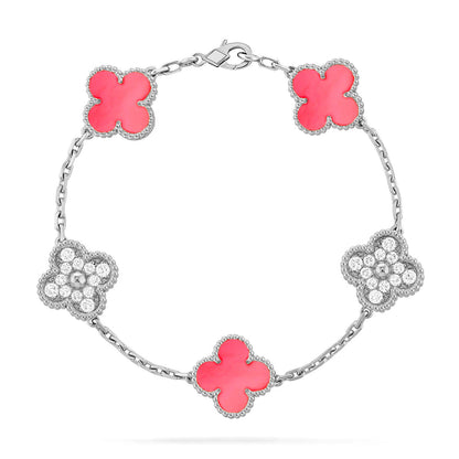 [Glimmer] CLOVER 5 MOTIFS ピンクMOPブレスレットコレクション