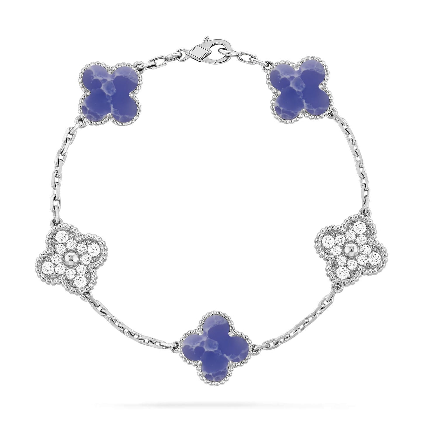 [Glimmer]CLOVER 5 MOTIF BLUE VEINS BRACELET COLLECTION
